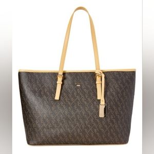 BCBG Paris Brown Bayview Logo Tote